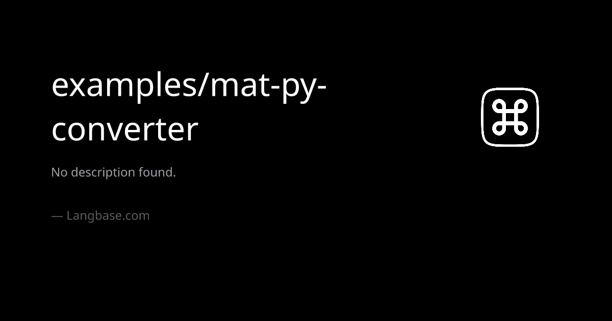 examples/mat-py-converter · MatPyConverter, Your expert assistant for ...