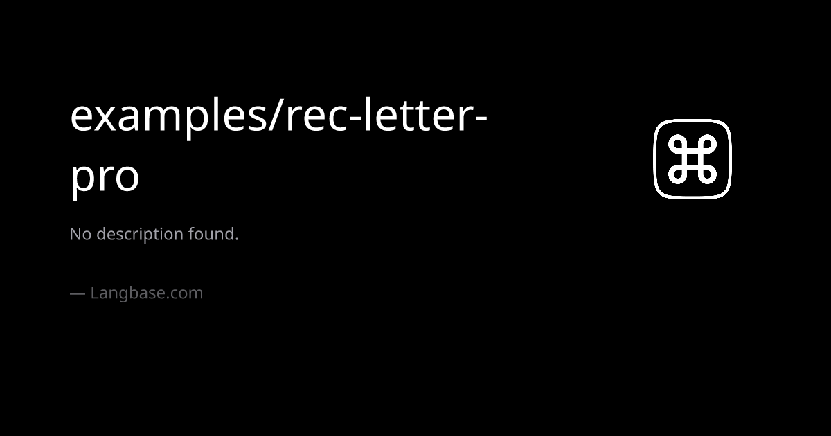 examples/rec-letter-pro · RecLetter Pro is your ultimate solution for ...